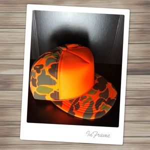 NWOT Orange Camo Hunter Safety Hat